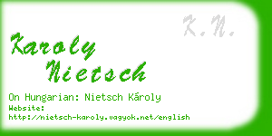 karoly nietsch business card